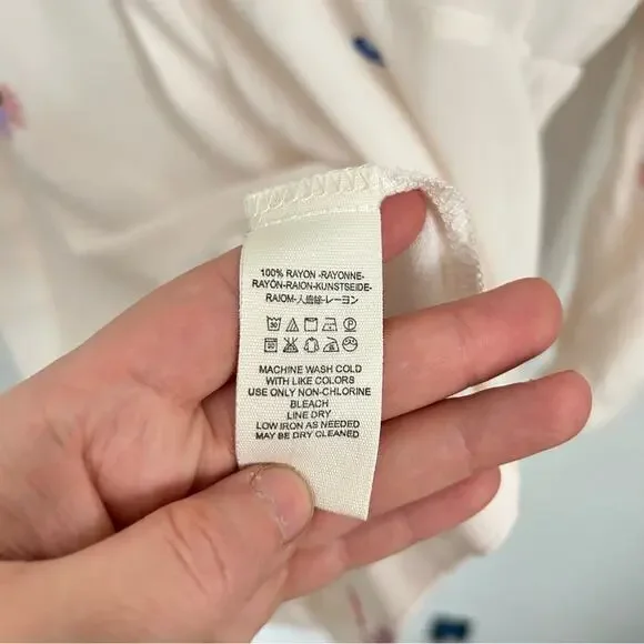 Free People Gemma Floral Tunic Cream Size XS - Picture 10 of 10